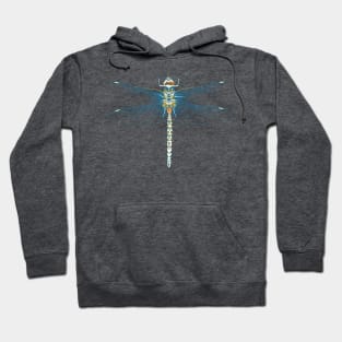 Dragonfly Graphic Pastel Colors Hoodie